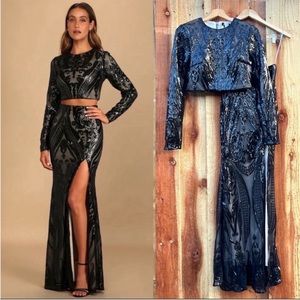 Elegant Black Long Sleeve Dress